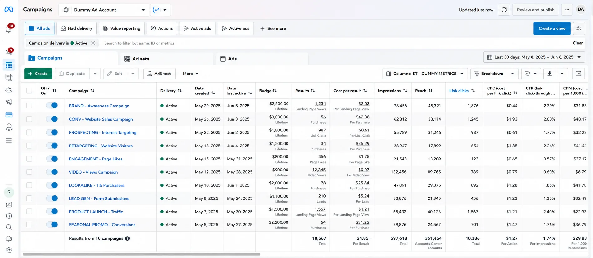 business.facebook.com · Ads Manager