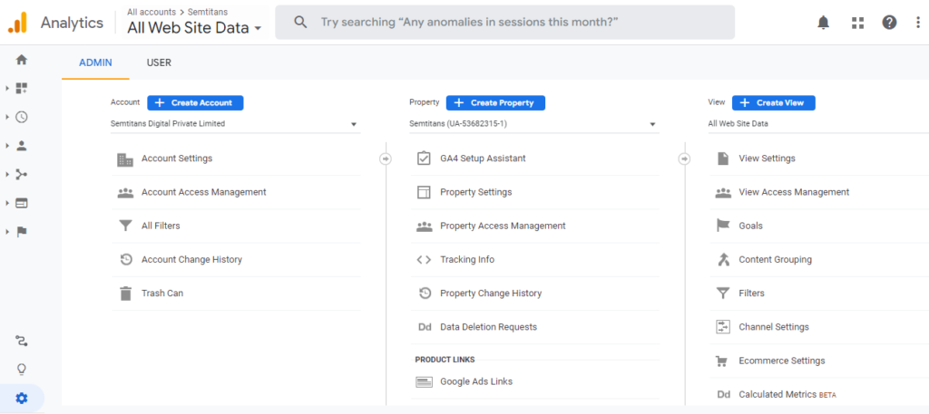 Google Analytics Access 2