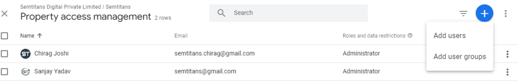 Google Analytics Add User