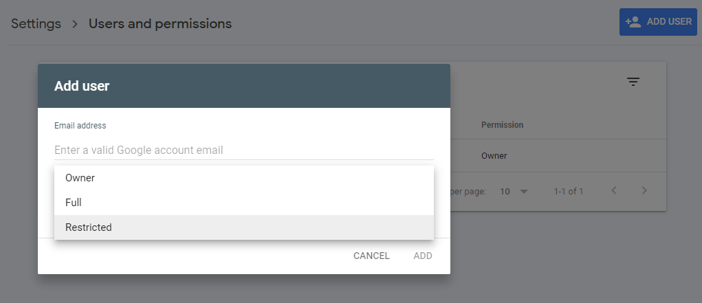 Search Console Add User 2