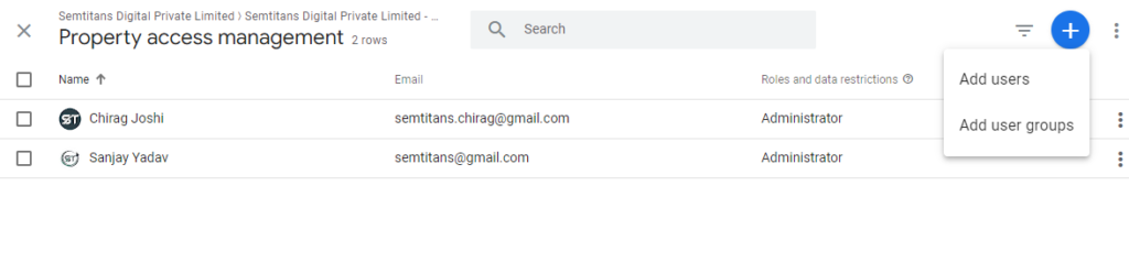 Google Analytics Add User 1
