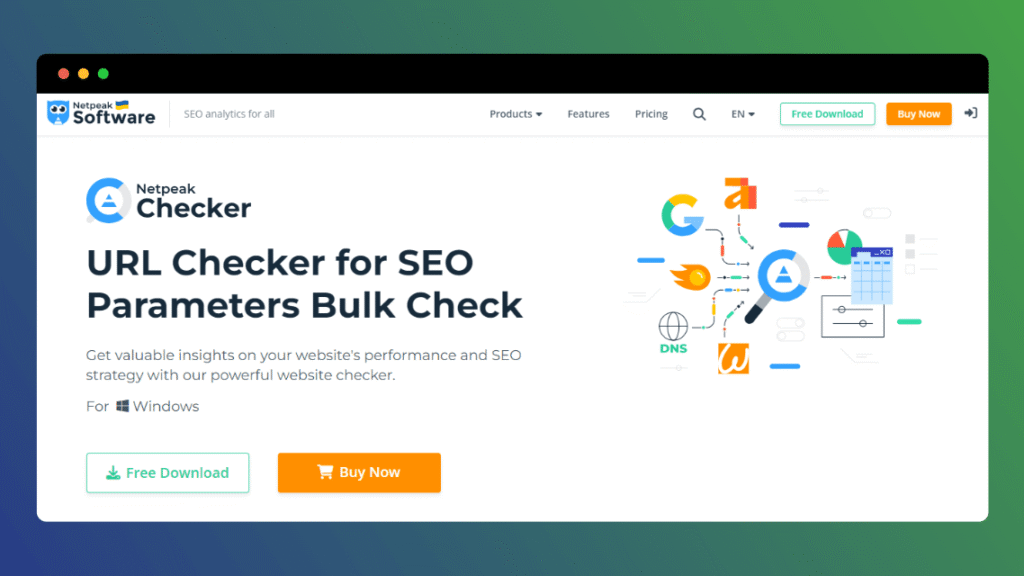 Netpeak Checker - competitor analysis example website 11